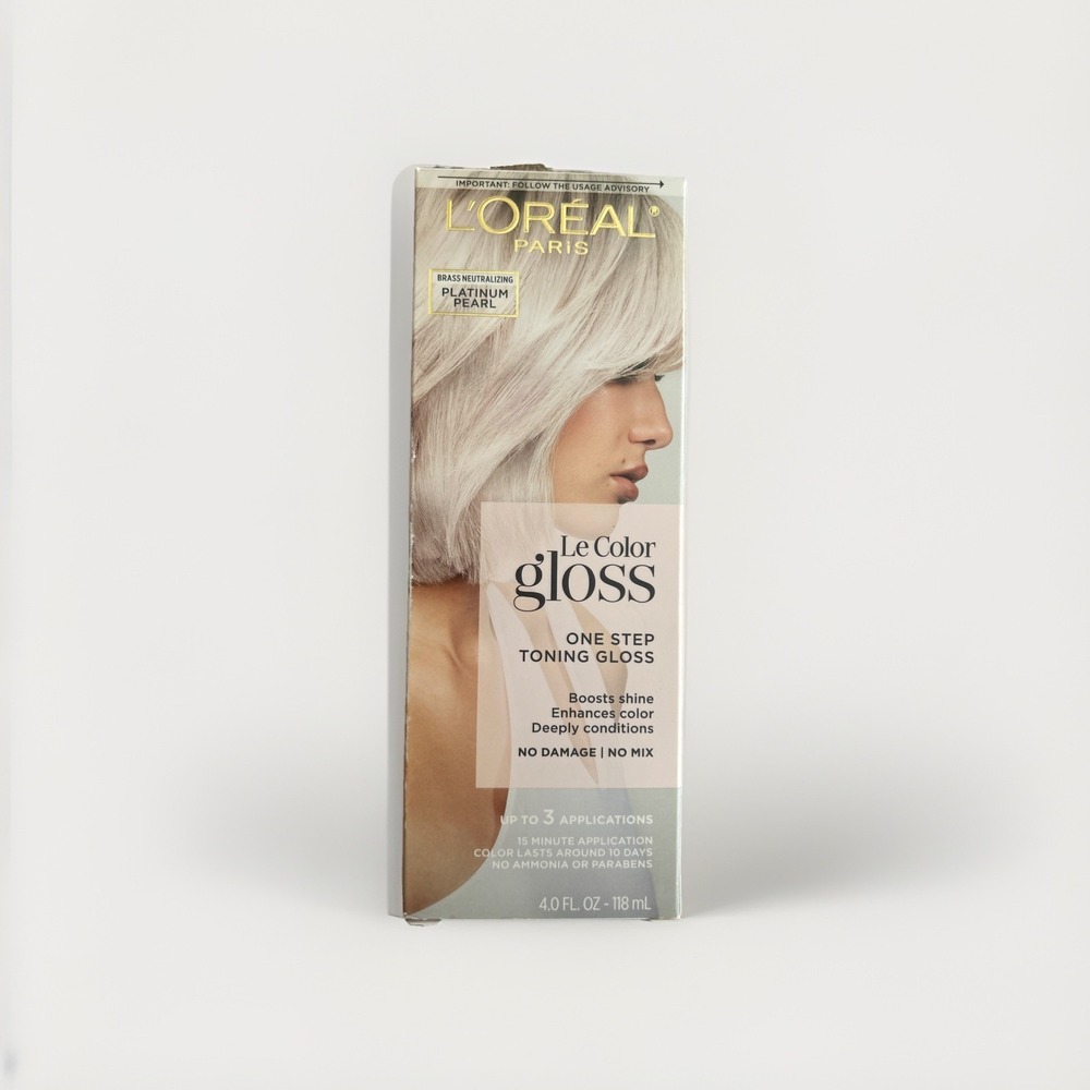 L'Oreal Paris Le Color Gloss One Step In-Shower Toning Hair Gloss for Bleache...